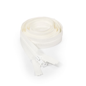 Thumbnail Image for YKK VISLON #10 Separating Zipper Automatic Lock  Double Pull Metal Slider 120" White