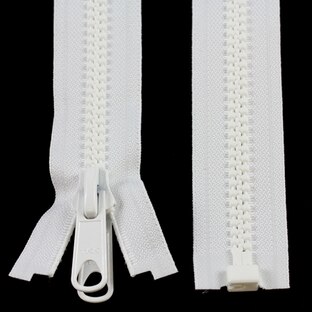 Image for YKK VISLON #8 Separating Zipper Automatic Lock Long Double Pull Metal Slider 30