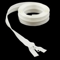 Thumbnail Image for YKK VISLON #5 Separating Zipper Automatic Lock Short Single Pull Metal Slider 96" White