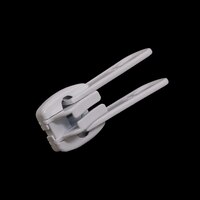 Thumbnail Image for YKK® VISLON® #8 Metal Sliders #8VFDXL AutoLok Long Double Pull Tab White 6