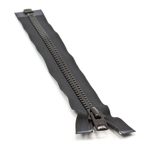 Image for YKK VISLON #10 Separating Zipper Automatic Lock Short Single Pull Metal Slider 12
