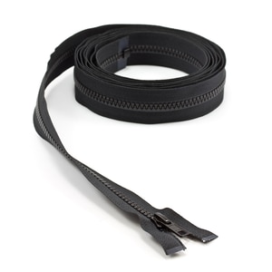 Thumbnail Image for YKK VISLON #5 Separating Zipper Automatic Lock  Single Pull Metal Slider 108" Black (ED) (ALT)