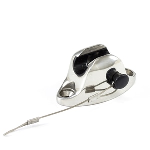 Thumbnail Image for Deck Hinge Ball Socket with Lanyard 2 Hole Base #F13-0301/244BN Stainless Steel Type 316
