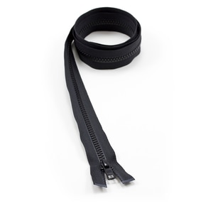 Thumbnail Image for YKK VISLON #5 Separating Zipper Automatic Lock  Single Pull Metal Slider 46" Black (ED) (ALT)
