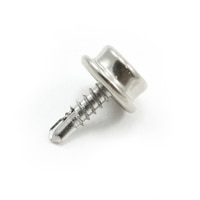 Thumbnail Image for Fasnap Screw Stud #BNST705916 1/2" Nickel Plated Brass / Stainless Steel TEK Screw 100-pk