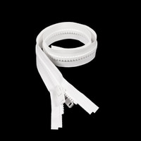 Thumbnail Image for YKK VISLON #10 Separating Zipper Automatic Lock Double Pull Plastic Slider 36" White