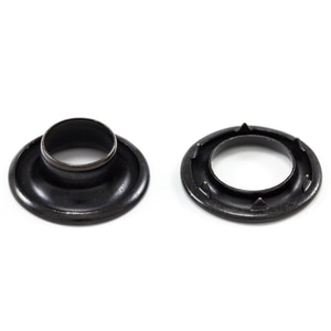 Thumbnail Image for DOT Rolled Rim Grommet with Spur Washer #2 Black 7/16" 1-gr