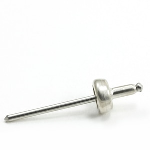 Thumbnail Image for DOT Durable Blind Rivet Stud #93-X8-10314-1A Nickel Plated Brass/ Stainless Steel Mandrel 100-pk