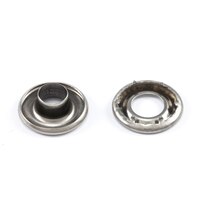 Thumbnail Image for DOT Rolled Rim Self-Piercing Grommet with Spur Washer #0 Stainless Steel 1/4" 25-gr (EDC) (CLEARANCE)