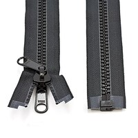 Thumbnail Image for YKK® VISLON® UV #8 Separating Zipper Non-Locking Double Pull Metal Slider #VFUV 60