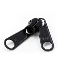 Thumbnail Image for YKK® ZIPLON® Metal Sliders #10CFDWL Non-Locking Long Double Pull Tab Black 3