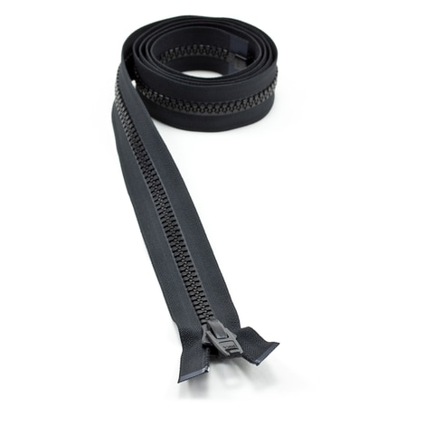 Image for YKK VISLON #10 Separating Zipper Automatic Lock Short Single Pull Plastic Slider #VFUL106 TA 60