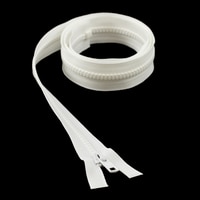 Thumbnail Image for YKK VISLON #5 Separating Zipper Automatic Lock Short Single Pull Metal Slider 54" White