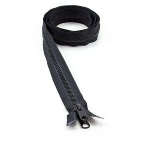 Thumbnail Image for YKK VISLON #8 Separating Zipper Automatic Lock Long Double Pull Metal Slider 54" Black