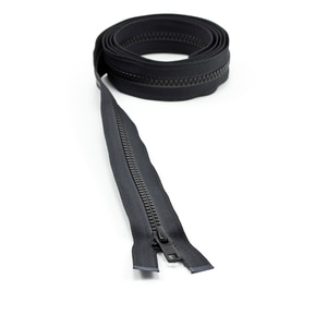 Thumbnail Image for YKK VISLON #5 Separating Zipper Automatic Lock  Single Pull Metal Slider 60" Black