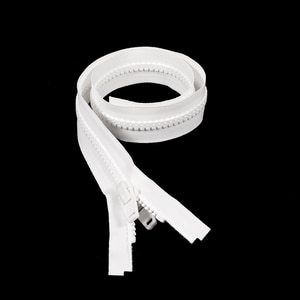 Thumbnail Image for YKK VISLON #10 Separating Zipper Automatic Lock Double Pull Plastic Slider 18" White (ED) (ALT)