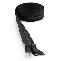 Thumbnail Image for YKK VISLON #8 Separating Zipper Non-Locking Double Pull Metal Slider 54" Black