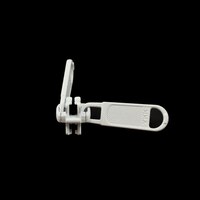 Thumbnail Image for YKK® VISLON® #5 Metal Sliders #5VSDWL Non-Locking Long Double Pull Tab White 3