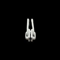 Thumbnail Image for YKK® VISLON® #5 Metal Sliders #5VSDWL Non-Locking Long Double Pull Tab White 2