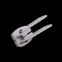 Thumbnail Image for YKK® VISLON® #8 Metal Sliders #8VFDXL AutoLok Long Double Pull Tab White 5