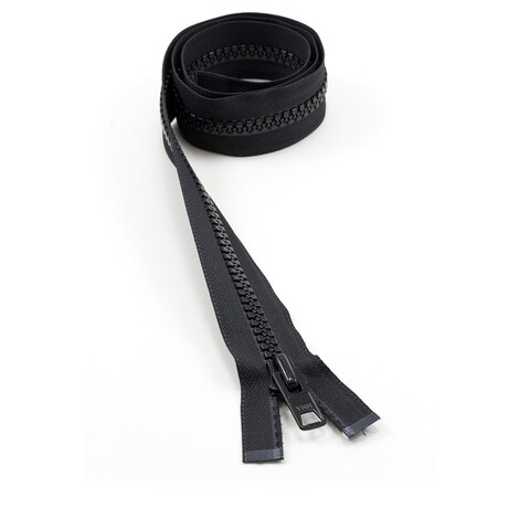 Image for YKK® VISLON® #10 Separating Zipper Automatic Lock Short Single Pull Metal Slider #VFUVOL-106 DA E 36