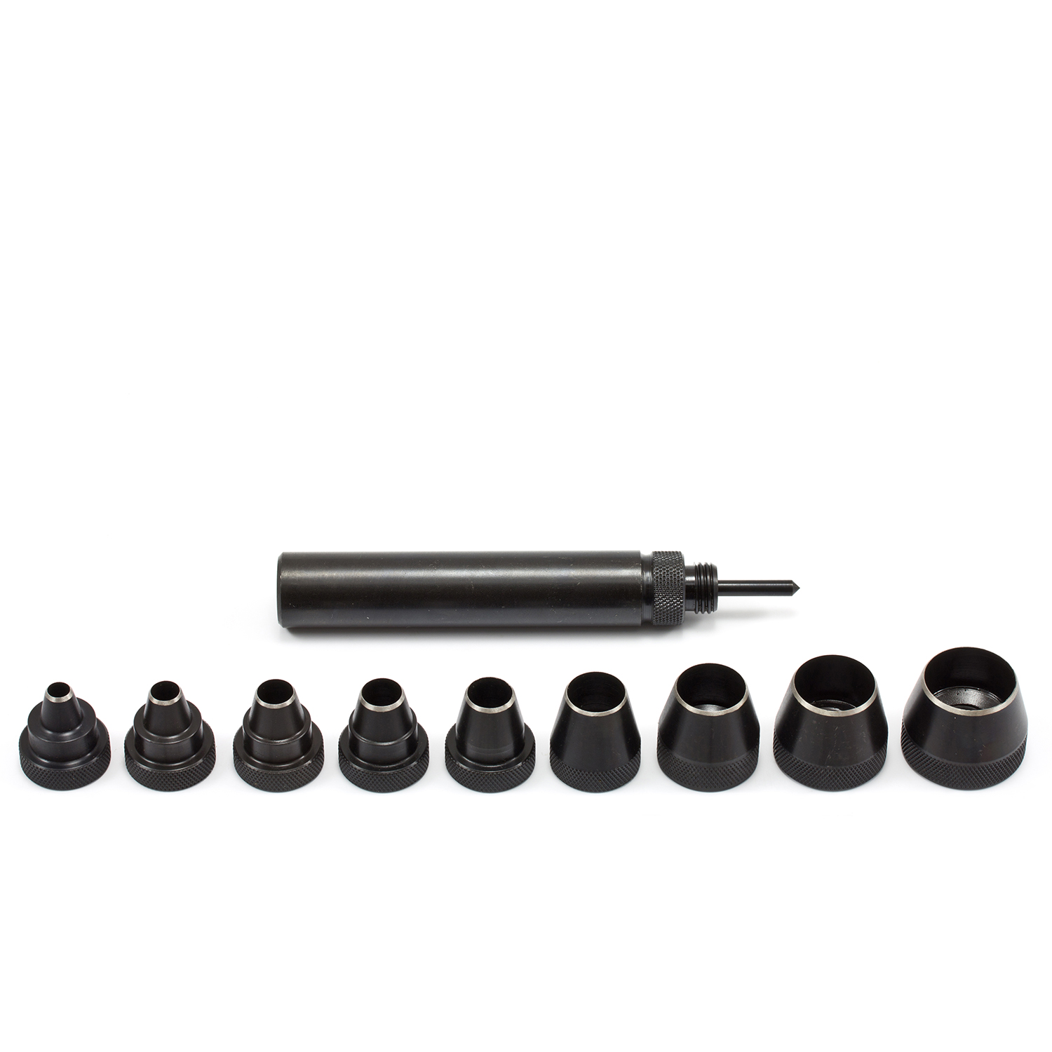 Self-Centering Punch Set With 9 Hole Cutting Dies #K156 | Trivantage