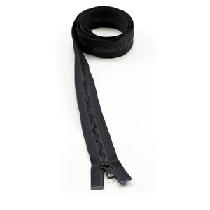 Thumbnail Image for YKK VISLON #5 Separating Zipper Automatic Lock  Single Pull Metal Slider 44" Black (ED)