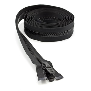 Thumbnail Image for YKK VISLON #10 Separating Zipper Automatic Lock Double Pull Plastic Slider 108" Black