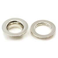 Thumbnail Image for Rolled Rim Grommet with Spur Washer #7 Brass Nickel Plated 29/32