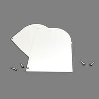 Thumbnail Image for Solair Vertical Curtain Hood End Cap White (1 each is one End Cap) 0