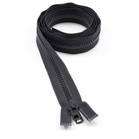 Thumbnail Image for YKK VISLON #10 Separating Zipper Automatic Lock Short Double Pull Metal Slider 68