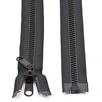 Thumbnail Image for YKK® VISLON® UV #8 Separating Zipper Non-Locking Double Pull Metal Slider #VFUV 48