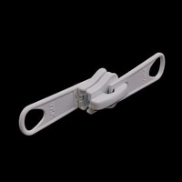 Thumbnail Image for YKK® VISLON® #8 Metal Sliders #8VFDXL AutoLok Long Double Pull Tab White 4