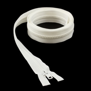 Thumbnail Image for YKK VISLON #5 Separating Zipper Automatic Lock  Single Pull Metal Slider 60" White