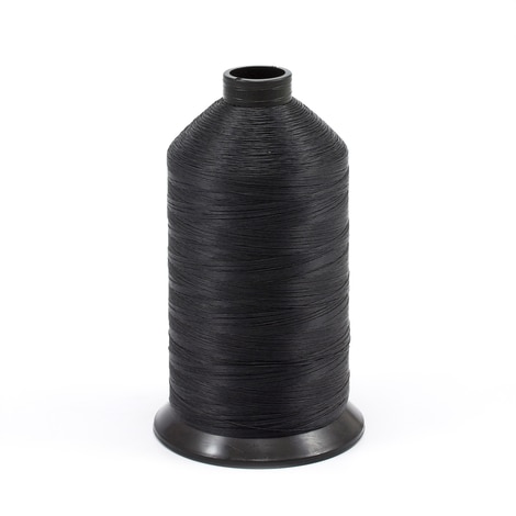 Image for Coats Polymatic Anti Wick Drip-Stop Bonded Monocord Dacron Thread (40620) Left Twist Size 125 Black 16-oz