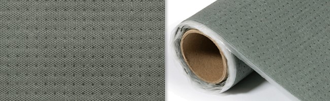 Roll of Barricade barrier protection fabric in gray