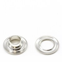 Thumbnail Image for Grommet with Plain Washer #3 Brass Nickel Plated 7/16