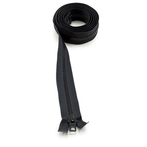 Thumbnail Image for YKK VISLON #10 Separating Zipper Automatic Lock  Single Pull Metal Slider 72" Black