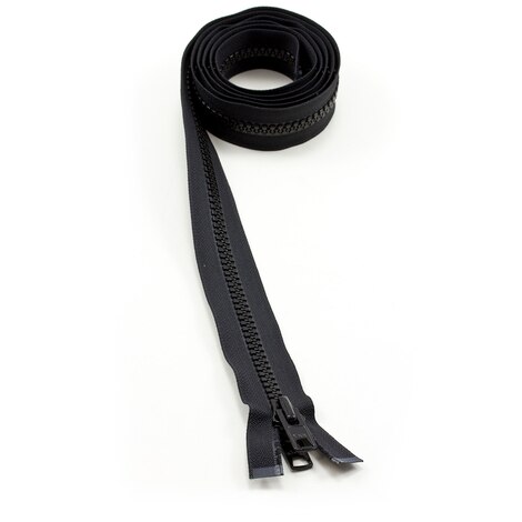 Image for YKK VISLON #10 Separating Zipper Automatic Lock Short Double Pull Metal Slider 66