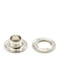 Thumbnail Image for Grommet with Plain Washer #4 Brass Nickel Plated 1/2
