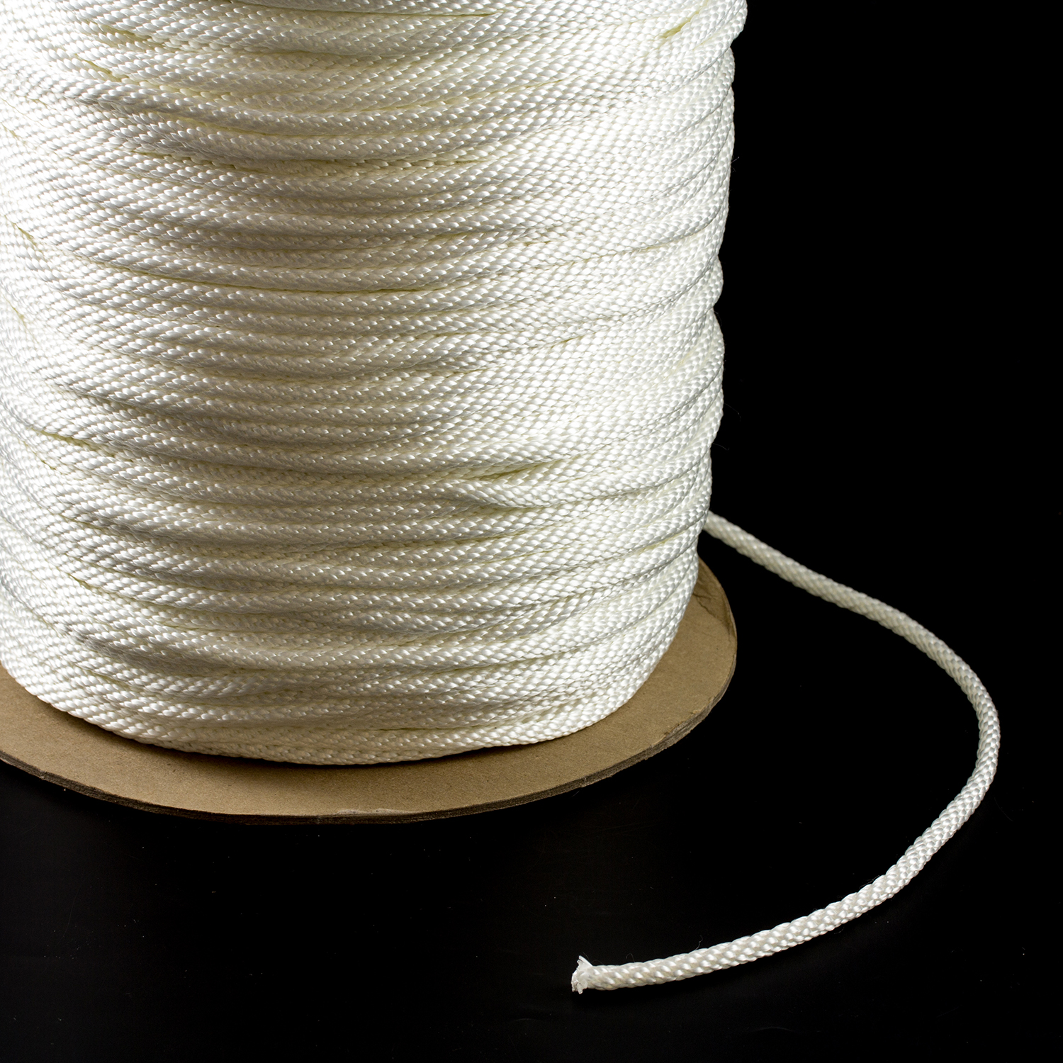 1/4" x 1000ft  White Utility Cord #8 Solid Braid Rope 