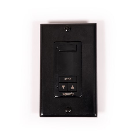 Image for Somfy Switch Wall DecoFlex 1-Channel Wirefree RTS #1810899 Black  (EDSO)