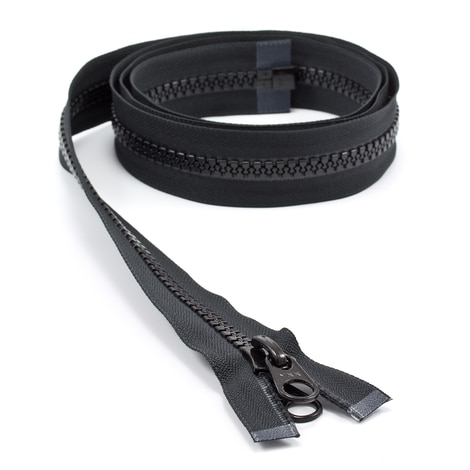 Image for YKK ® VISLON ® UV #10 Separating Zipper Non-Locking Double Pull Metal Slider #VFOL105W 60