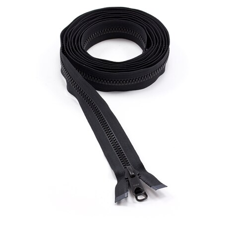 Image for YKK VISLON #8 Separating Zipper Automatic Lock Long Double Pull Metal Slider 120