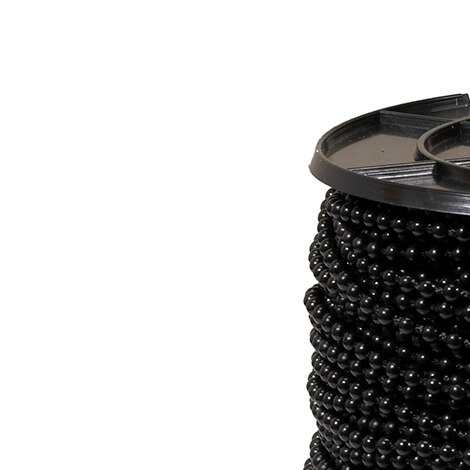 Image for RollEase Plastic Chain with Safety Warning Tags #10 820 'with 6mm Bead Spacing Black