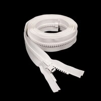 Thumbnail Image for YKK VISLON #10 Separating Zipper Automatic Lock Short Single Pull Plastic Slider 96" White