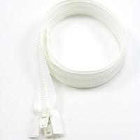 Thumbnail Image for YKK® VISLON® #10 Separating Zipper Automatic Lock Double Pull Plastic Slider #VFUVOL107TX 42" White
