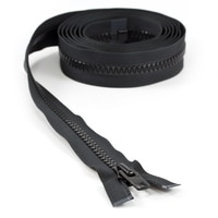 Thumbnail Image for YKK VISLON #10 Separating Zipper Automatic Lock Short Single Pull Metal Slider 108" Black