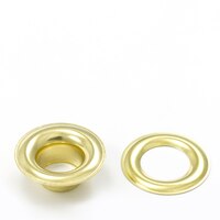 Thumbnail Image for Grommet with Plain Washer #4 Brass 1/2