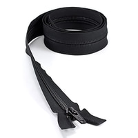 Thumbnail Image for YKK ZIPLON #10 Separating Coil Zipper Automatic Lock Single Pull Metal Slider 108" Black
